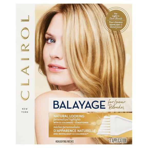 Clairol Balayage Permanent Hair Dye Highlighting Kit, Hair Color, Balayage Blonde, 1 Application