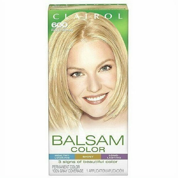 Clairol Balsam Hair Color, Palest Blonde (600), 2 pk