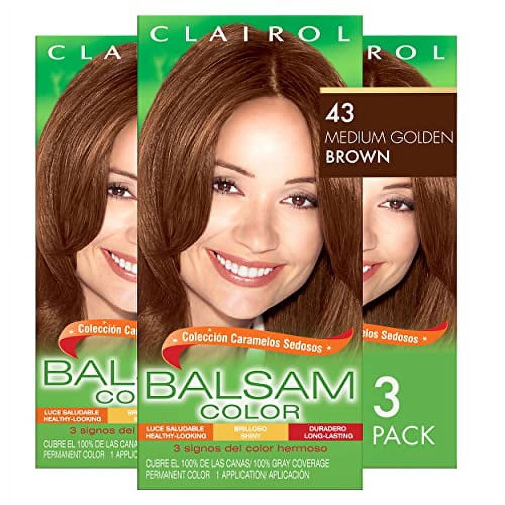 Where Is Clairol Hair Dye Made Clairol Balsam Permanent Hair Dye, 43 Medium Golden Brown Hair Color