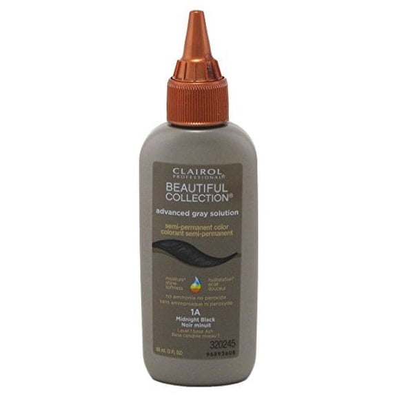 Clairol Beautiful Advanced Gray Solution Collection #1A Midnight Black 3oz (3 Pack)