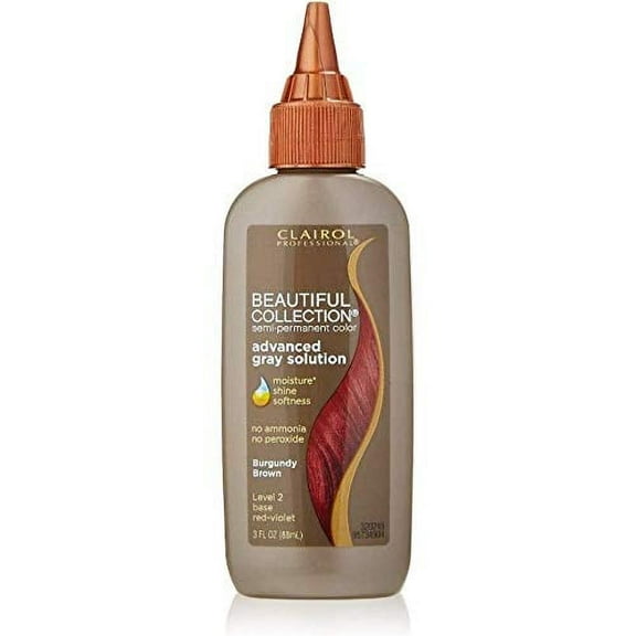 Clairol Beautiful Advanced Gray Solution Collection #2Rv Burgundy Brown 3 Ounce (88ml) (2 Pack)