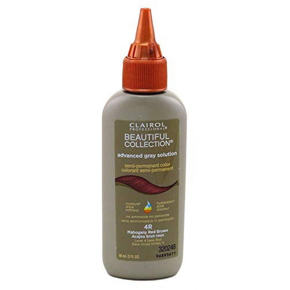 Clairol Beautiful Advanced Grey Solution Collection #4R Mahogany Red Brown 3 Ounce (88ml) (3 Pack)