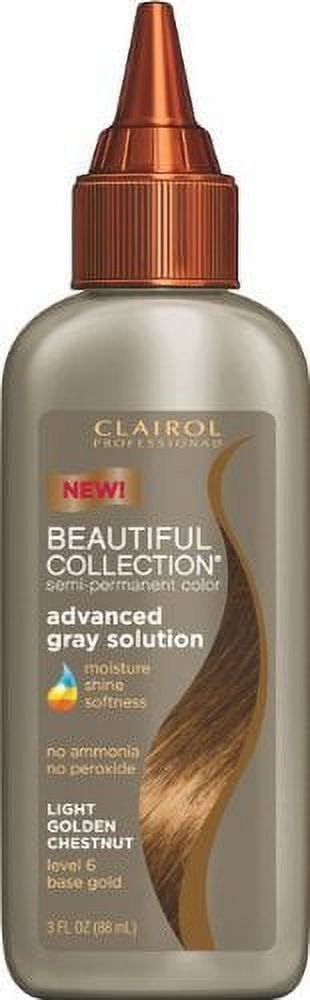 Clairol Beautiful Collection Adv. Gray Solution Hair Color - #6G Light Golden Chestnut 3 oz. (Pack of 6)