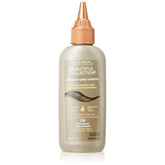 Clairol Beautiful Collection Advanced Gray Solution #3W Rich Walnut 3oz (2 Pack)