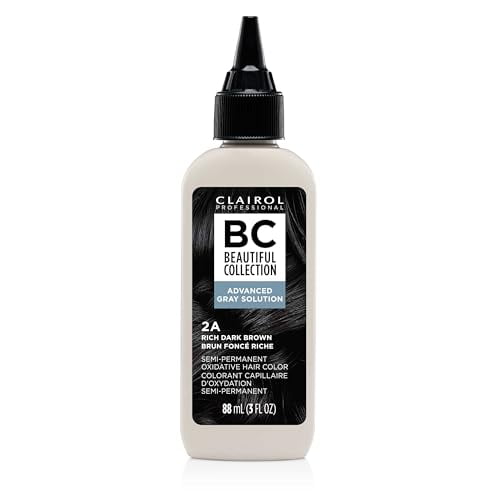 Clairol Beautiful Collection Semi Permanent Hair Color, Rich Dark Brown 2A, 3 Oz