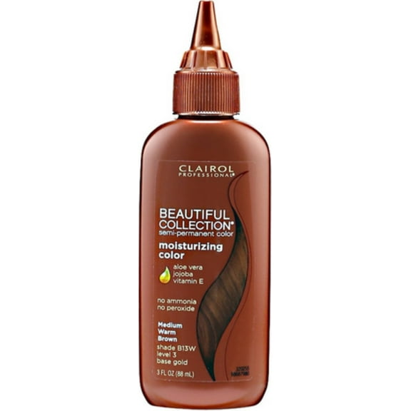 Clairol Beautiful Collection Semi-Permanent Medium Warm Brown B13W, 3 oz (Pack of 2)