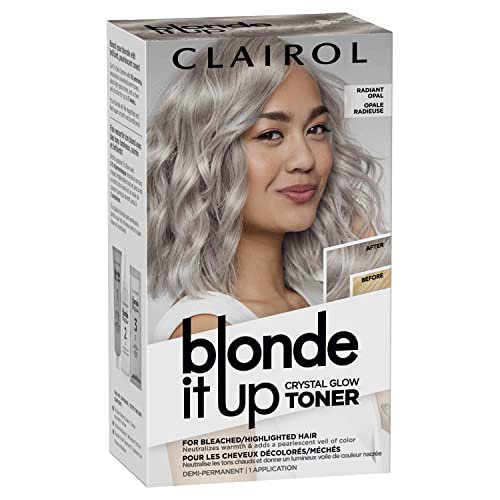 Clairol Blonde It Up Crystal Glow Toners DemiPermanent Hair Dye, Radiant Opal Hair Color, Pack