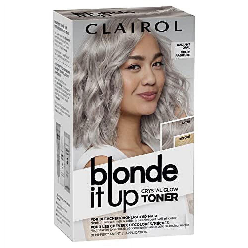 Clairol Blonde It Up Crystal Glow Toners Demi-Permanent Hair Dye, Radiant  Opal Hair Color, Pack of 1 - Walmart.com