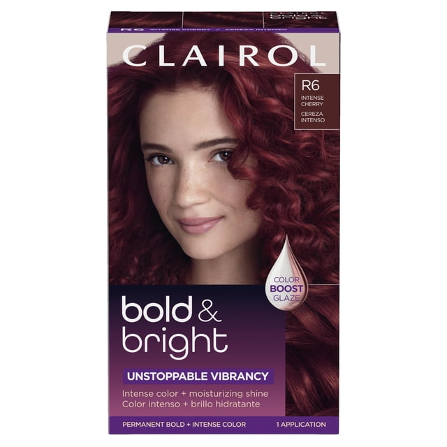 Clairol Bold & Bright Permanent Hair Color Creme, R6 Intense Cherry ...