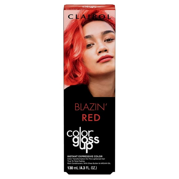 Clairol Color Gloss Up Semi Permanent Toning Color Hair Dye, Blazing Red, 4.3 oz