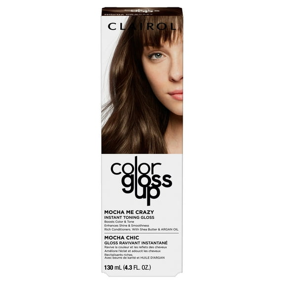 Clairol Color Gloss Up, Semi-Permanent Toning Hair Color, Mocha Me Crazy, Hair Dye, 4.3 oz