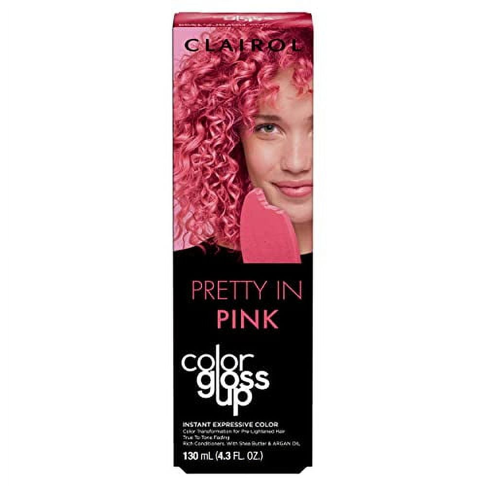 Clairol Color Gloss Up Temporary Hair Dye, Pretty In Hot Pink Hair