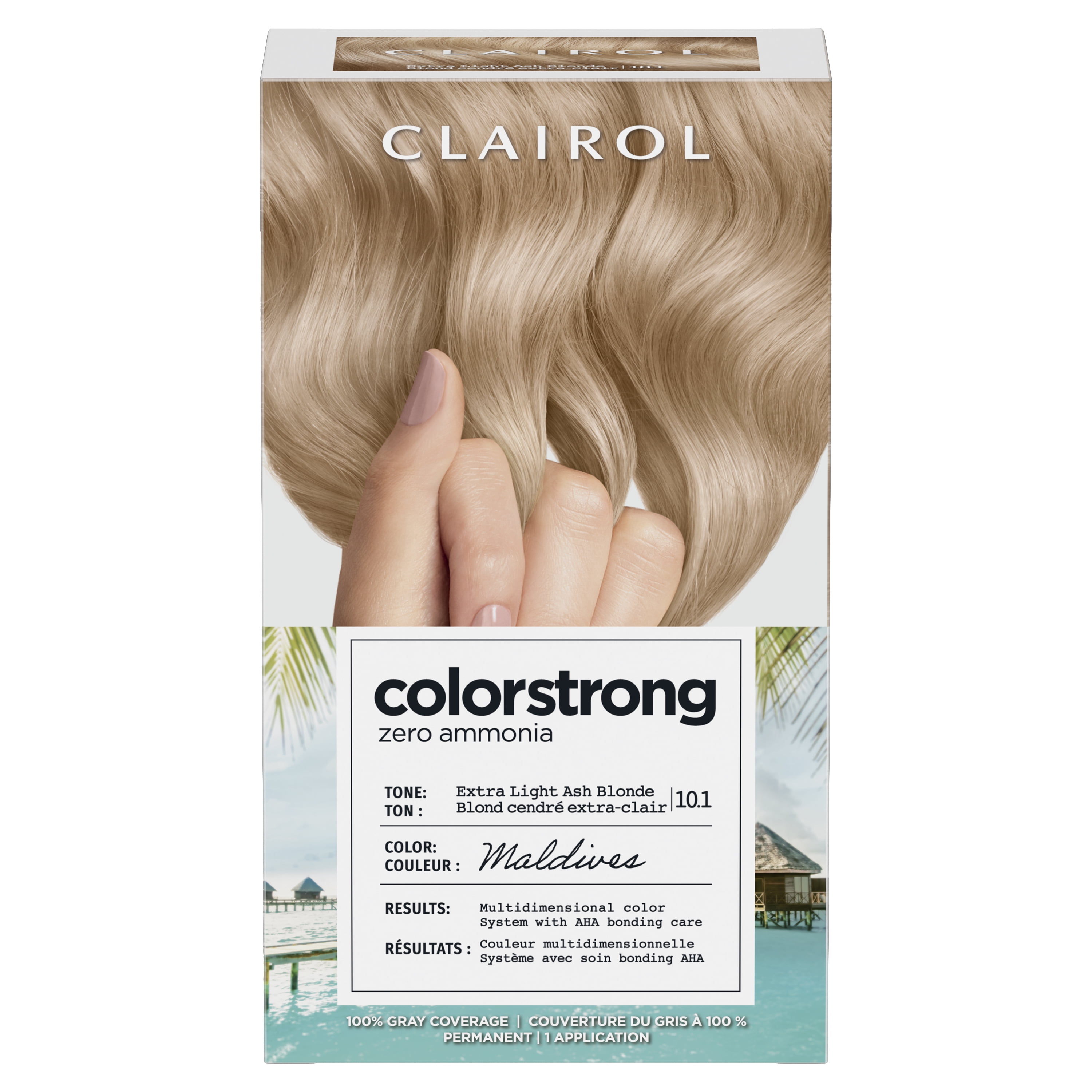 Clairol ColorStrong Permanent Zero Ammonia Hair Dye, 10.1 Extra