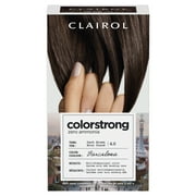 Clairol ColorStrong Permanent Zero Ammonia Hair Dye, 4.0 Dark Brown - Barcelona Hair Color, 1 kit