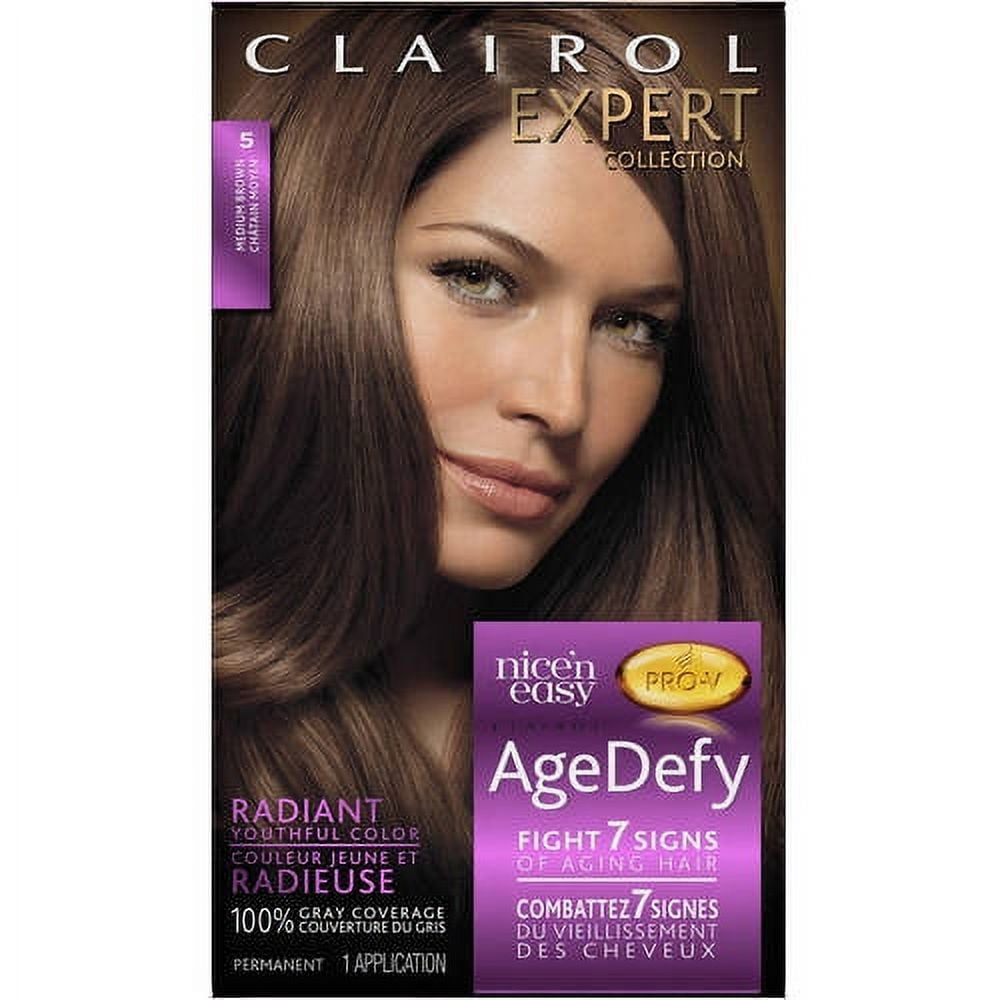 Clairol Expert Collection Age Defy Hair Color, 5 Medium Brown, 1 Kit