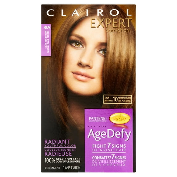 Clairol Expert Nice 'n Easy Age Defy Permanent Hair Color Kitr, 6A Light Ash Brown