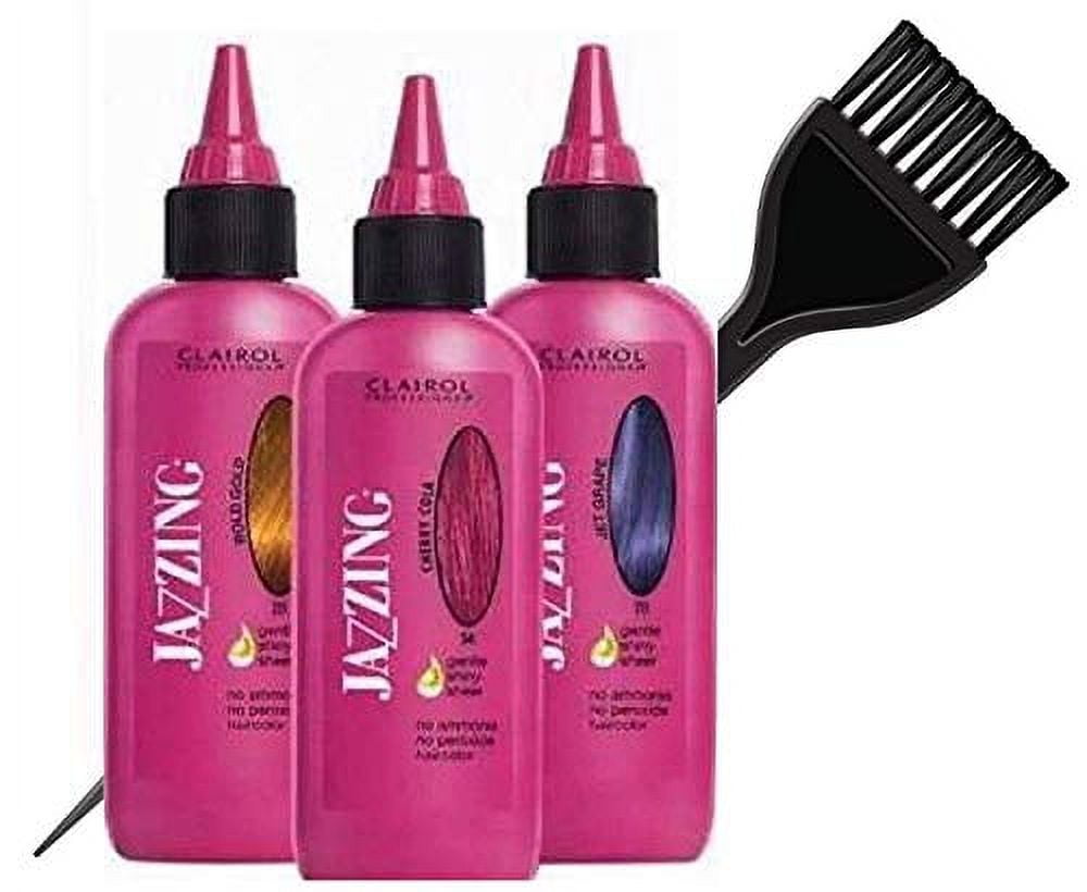 Clairol JAZZING No Ammonia No Peroxide Haircolor w Sleek Brush Temporary Semi Permanent Hair Color Dye Adds Rich Shiny Colors 10 CLEAR Walmart