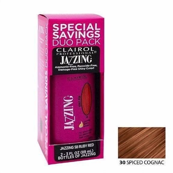 Clairol Jazzing Hair Coloring Duo # 30 - Spiced Cognac 3 oz.