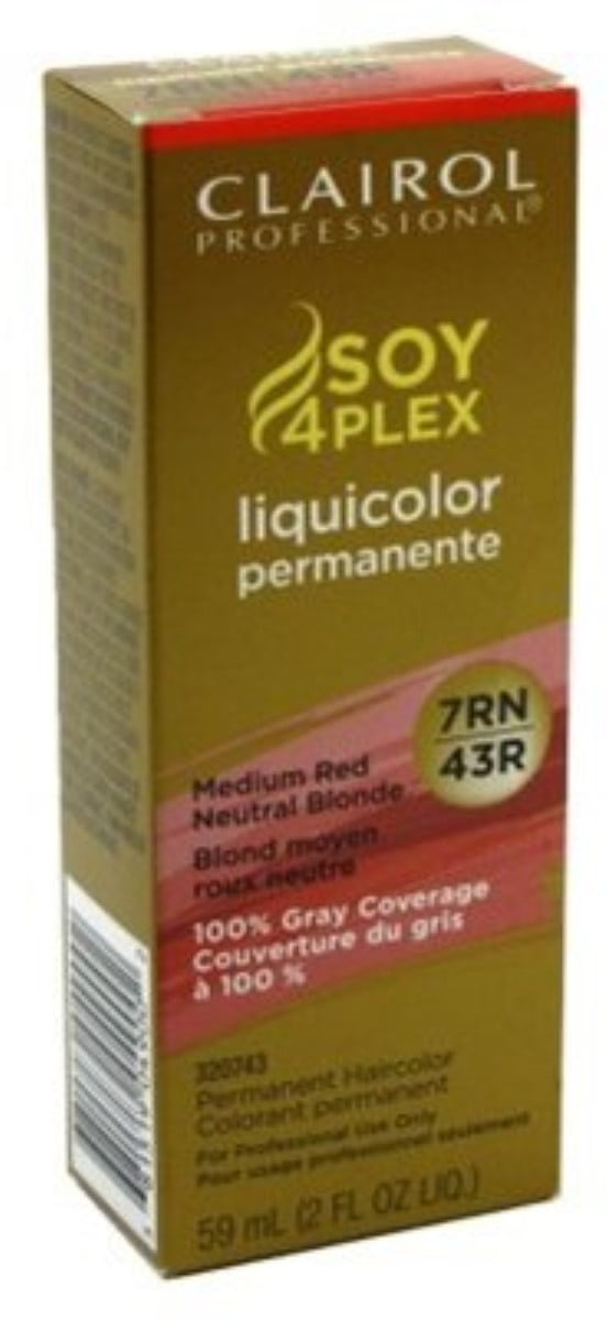 Clairol Liquicolor 7RN/43R Medium Red Neutral Blonde, 2 oz (Pack of 4)