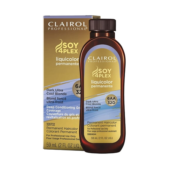 Clairol Liquicolor Permanente, 6AA/32D Dark Ultra Cool Blonde, 2 Oz., Pack of 2