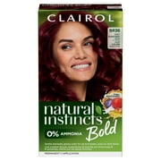 Clairol Natural Instincts Bold Hair Dye, Permanent Hair Color, BR36 Deep Burgundy Acai, 1 Application