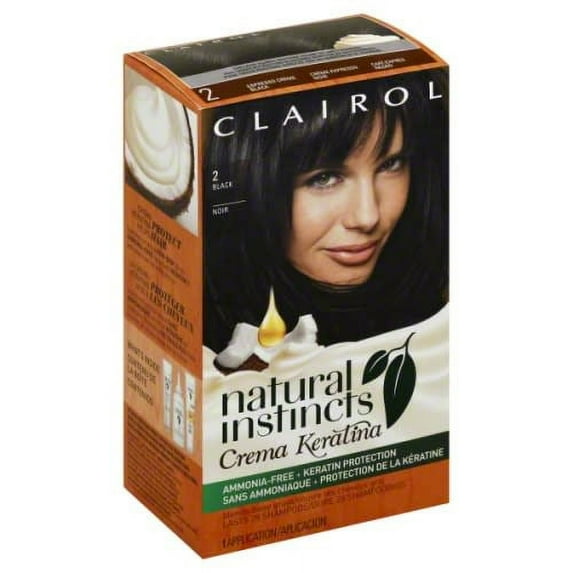 Clairol Natural Instincts Crema Keratina Hair Color Kit, Black 2 Espresso Creme