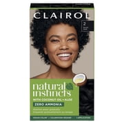 Clairol Natural Instincts Demi-Permanent Hair Color Cream, 2 Black, Hair Dye, 1 Application