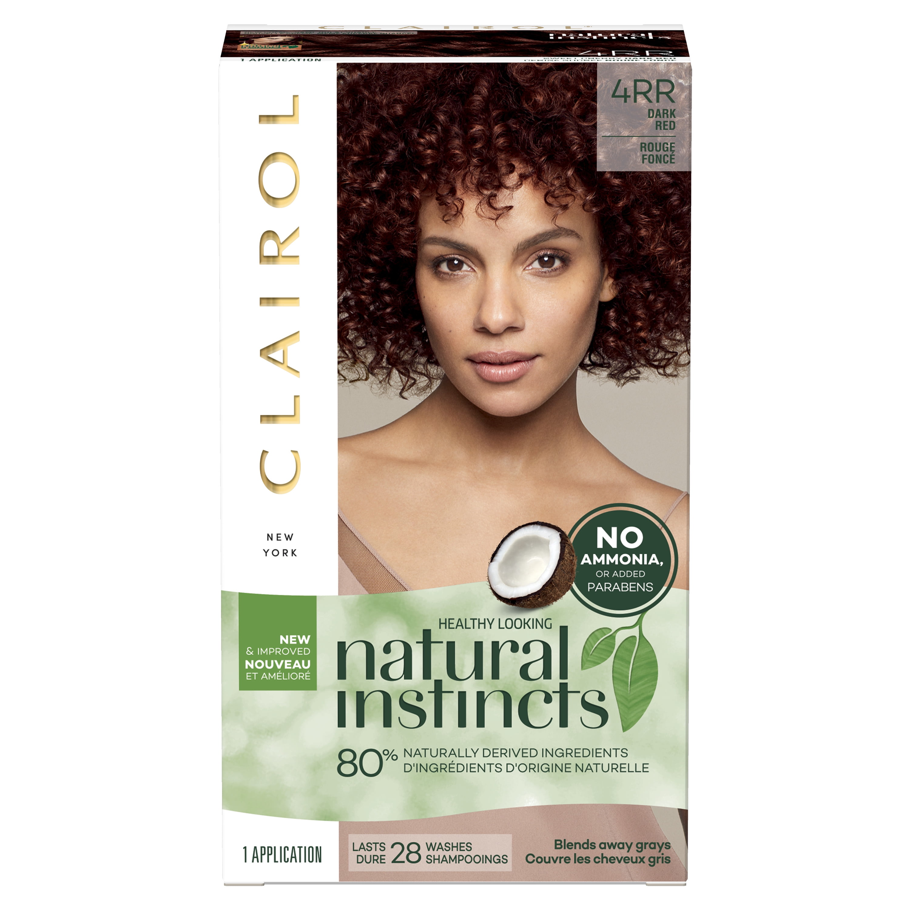 Clairol Natural Instincts Demi-Permanent Hair Color Crème 4RR Dark Red, 1 Application