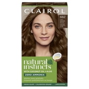 Clairol Natural Instincts Demi-Permanent Hair Color Cream, 6BZ Light Caramel Brown, Hair Dye, 1 Application