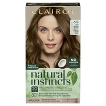 Clairol Natural Instincts Demi-Permanent Hair Color Creme, 6G Light Golden Brown, Hair Dye, 1 Application