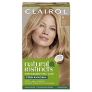 Clairol Natural Instincts Demi-Permanent Hair Color Cream, 9 Light Blonde, Hair Dye, 1 Application