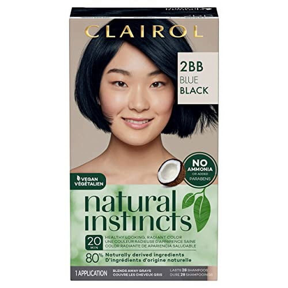 Clairol Natural Instincts DemiPermanent Hair Dye, 2BB Blue Black Hair