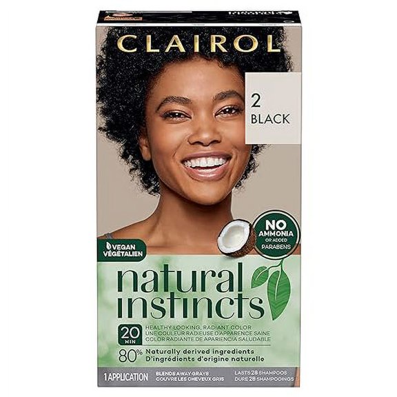 Clairol Natural Instincts Hair Color, 2 Black, 1 Ea