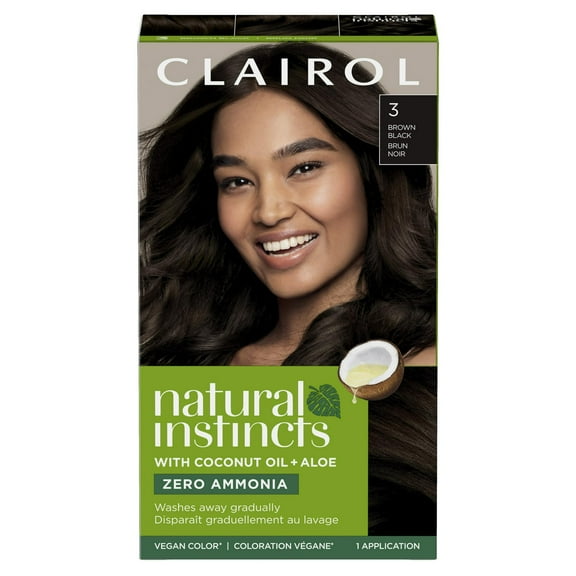 Clairol Natural Instincts Hair Color, 3 Brown Black, 1 Ea