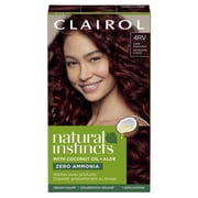 Clairol Natural Instincts Demi-Permanent Hair Color Cream, 4RV Dark Burgundy, Hair Dye, 1 Application
