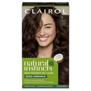 Clairol Natural Instincts Demi-Permanent Hair Color Cream, 5 Medium Brown, Hair Dye, 1 Application