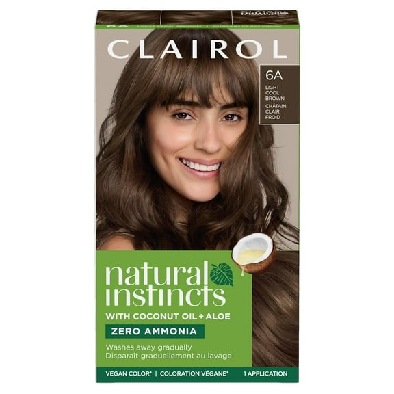 Clairol Natural Instincts Hair Color, 6A Light Cool Brown, 1 Ea..