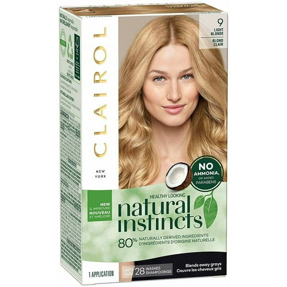 Clairol Natural Instincts Permanent Hair Color, 9 Light Blonde
