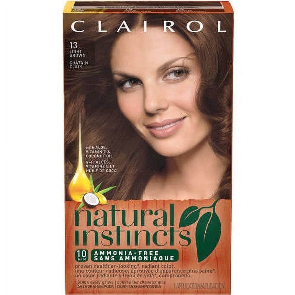 Clairol Natural Instincts Semi- Permanent Hair Color, Light Brown Suede, 6/13