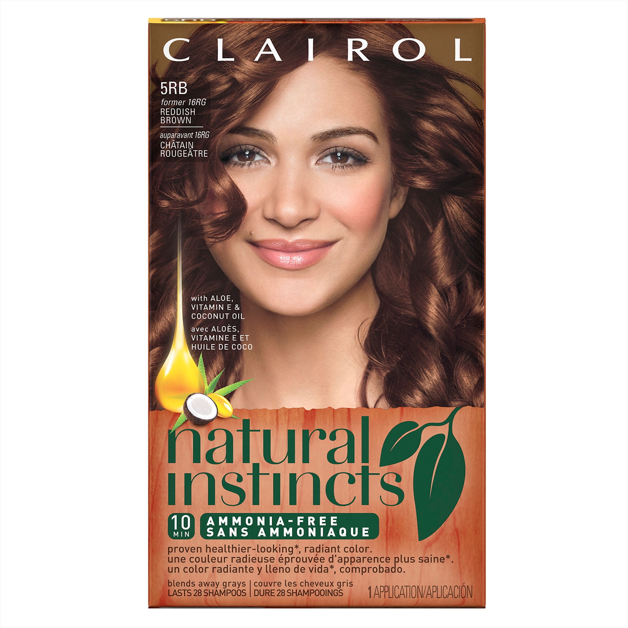 Clairol Natural Instincts Semi-Permanent Hair Color, Reddish Brown