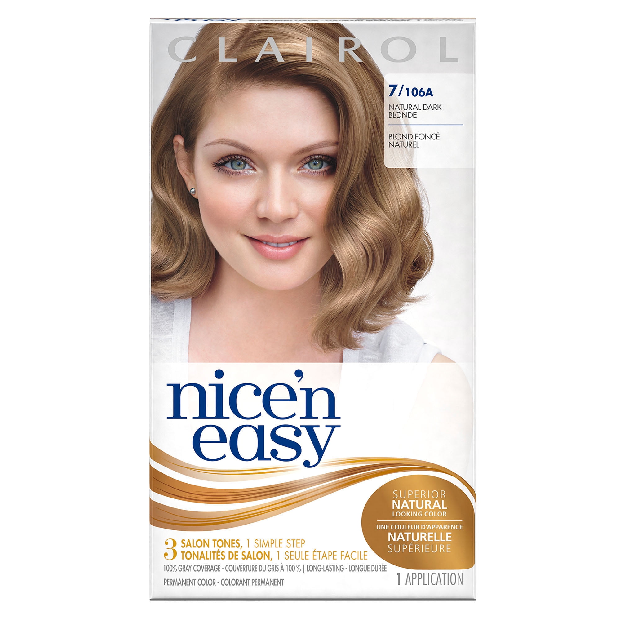Clairol, Permanent Hair Color, 7/106A, Natural Dark Neutral Blonde ...