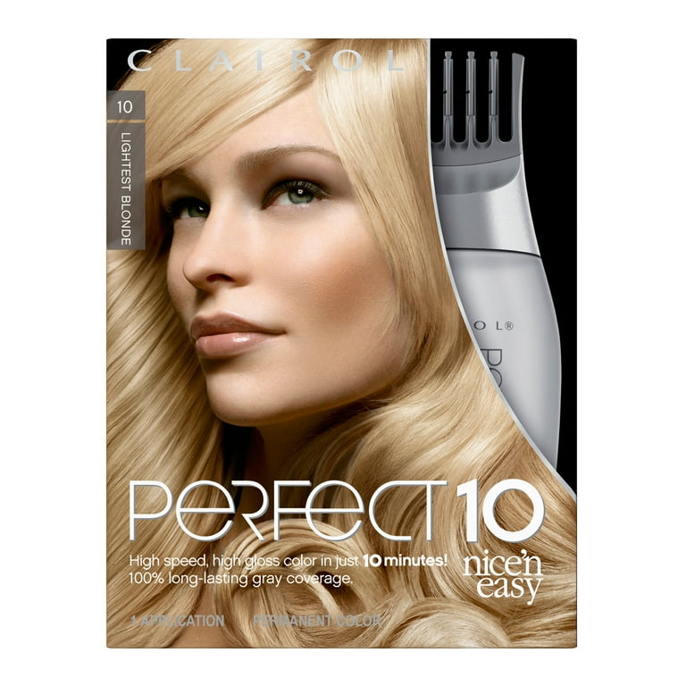 Clairol Nice n Easy Perfect 10 Hair Color 10 Lightest Blonde