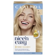 Clairol Nicen Easy Permanent Hair Color Cream, 11 Ultra Light Blonde, Hair Dye, 1 Application