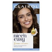 Clairol Nicen Easy Permanent Hair Color Cream, 4G Dark Golden Brown, Hair Dye, 1 Application