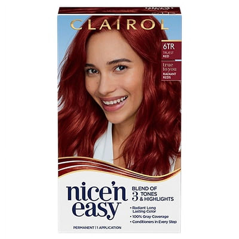 Clairol Nice'n Easy Permanent Hair Color Dye Creme, 1 Blackest Black, 1  Application 