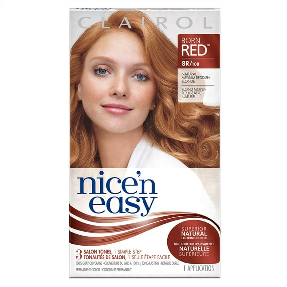 Clairol Nice 'n Easy Permanent Hair Color, Natural Medium Reddish Blonde, 1 Kit