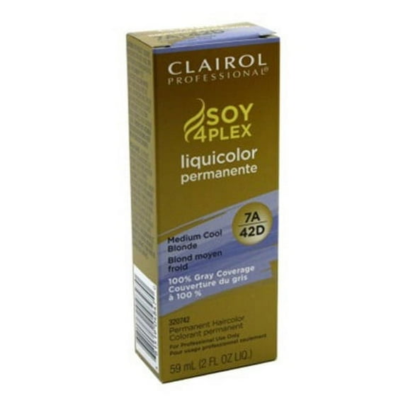 Clairol Permanent Liquicolor, 7a Medium Cool Blonde Hair Color, 2 oz, 6 Pack