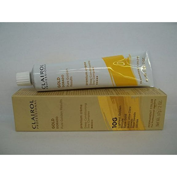 Clairol Premium Creme Perm Color Lightest Golden Blonde 10G
