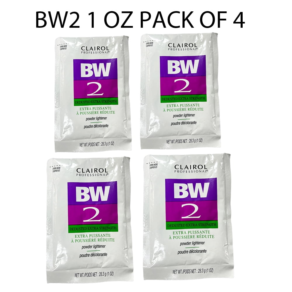 Clairol Professional BW2 Powder Lightener Dedusted Extra Strength 1 oz Pack 4