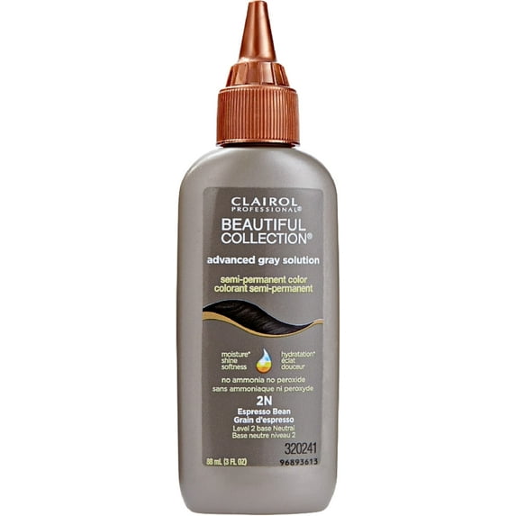Clairol Professional Beautiful Collection Advanced Gray Solution Semi Permanent Color, Espresso Bean 3 oz